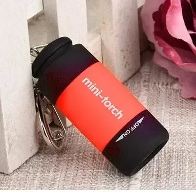 Led micro Pocket Flashlight portable USB rechargeable Keychain Flashlight waterproof Home Outdoor Hiking Camping Flashlight
