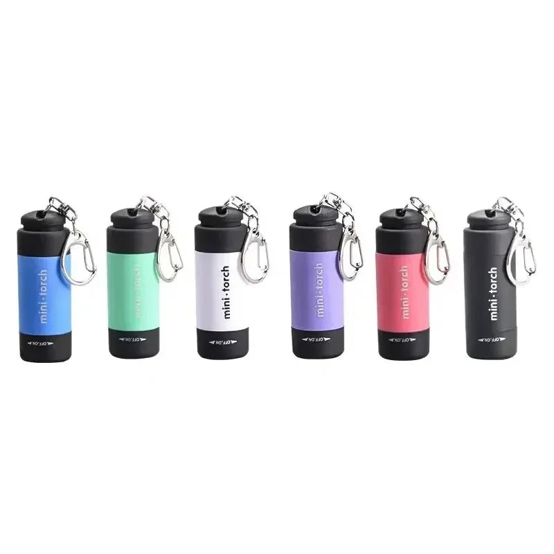 Led micro Pocket Flashlight portable USB rechargeable Keychain Flashlight waterproof Home Outdoor Hiking Camping Flashlight