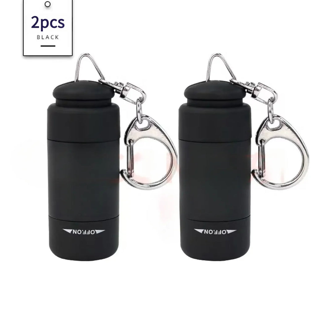 Led micro Pocket Flashlight portable USB rechargeable Keychain Flashlight waterproof Home Outdoor Hiking Camping Flashlight
